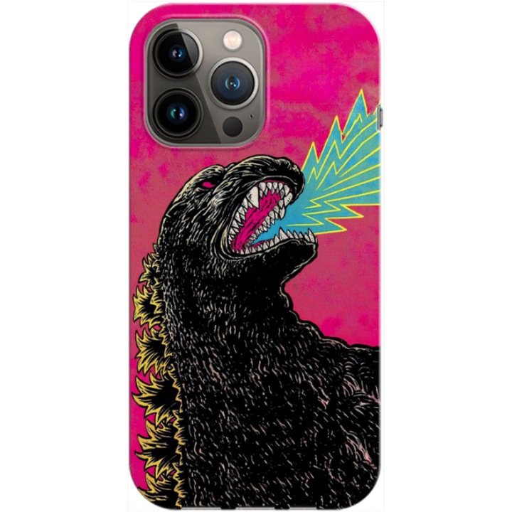 Husa compatibila cu Apple iPhone 14 Pro model Godzilla, Silicon, TPU, Viceversa