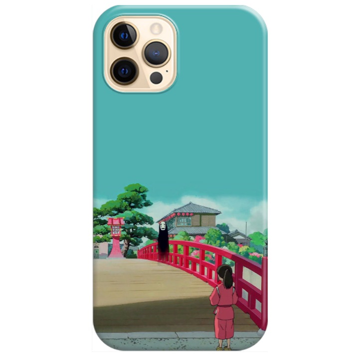 Husa compatibila cu Apple iPhone 14 Pro Max model Spirited Away Bridge, Silicon, TPU, Viceversa