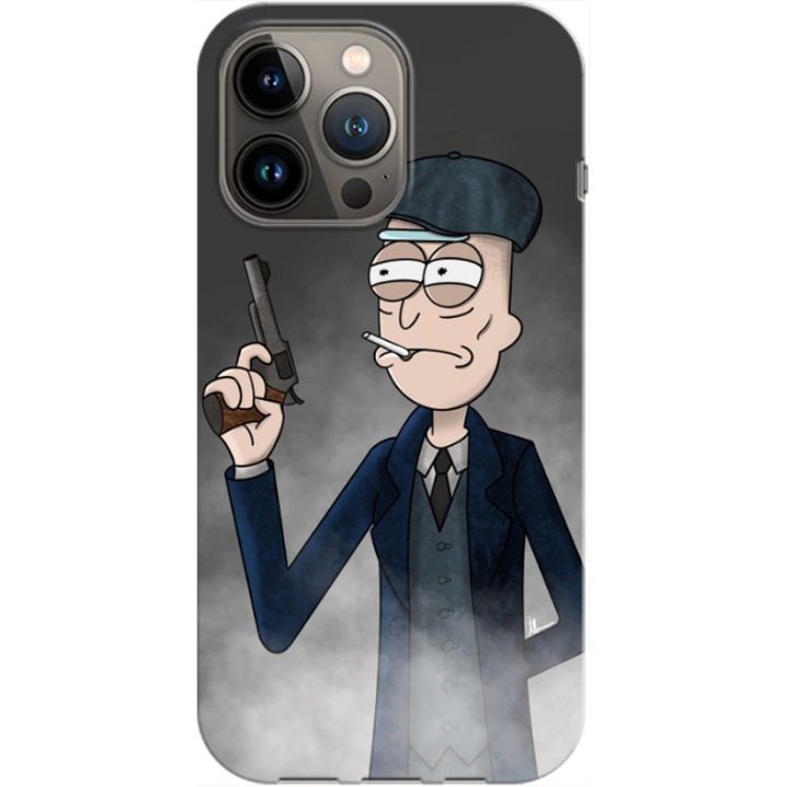 Husa compatibila cu Apple iPhone 14 Pro model Rick Peaky Blinder Crossover, Silicon, TPU, Viceversa