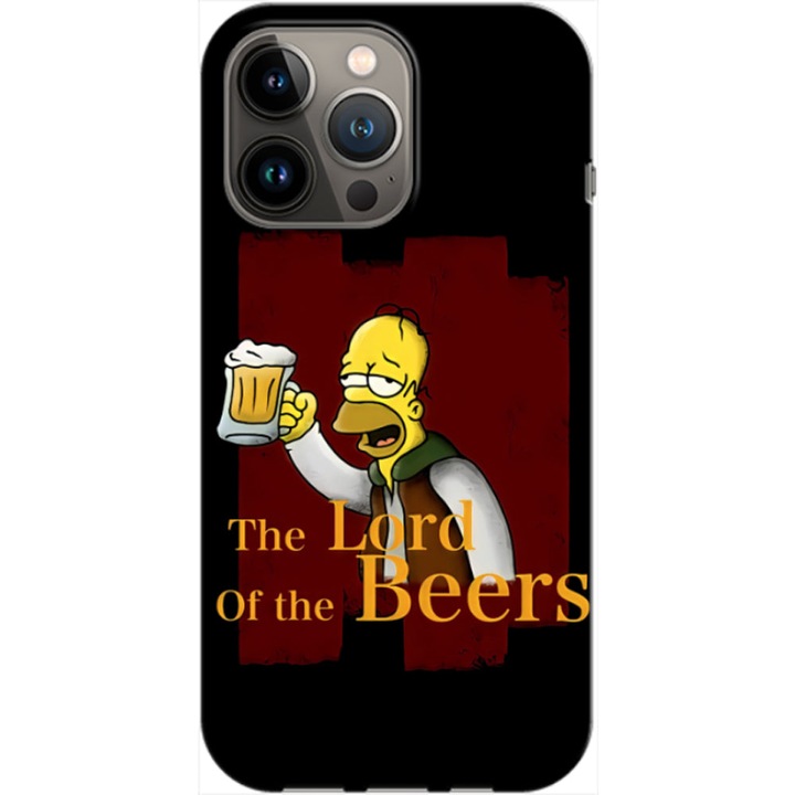 Husa compatibila cu Apple iPhone 14 Pro model The Lord of Beers, Silicon, TPU, Viceversa