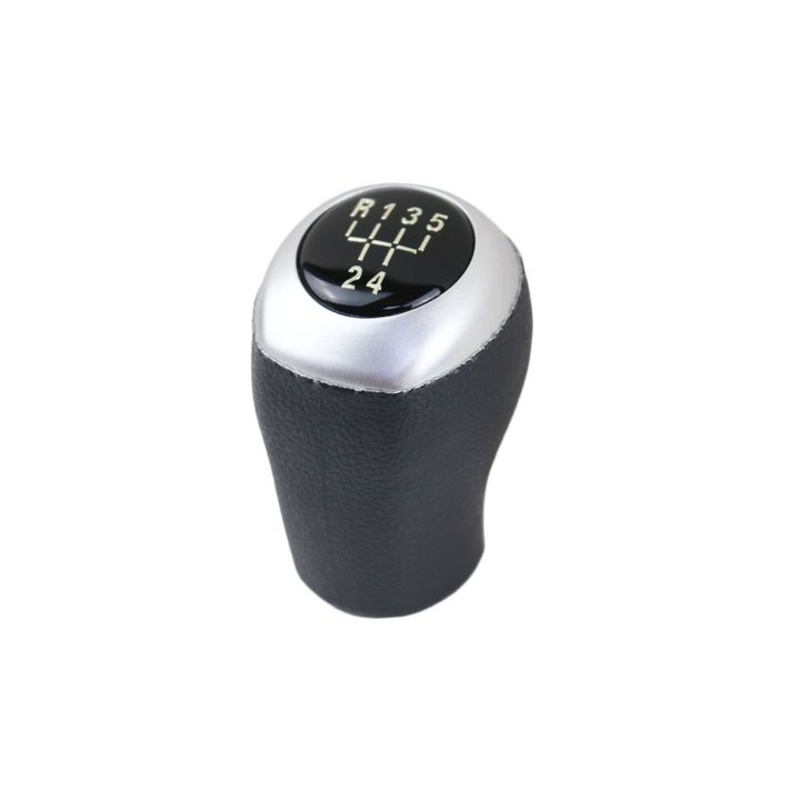 Nuca schimbator de viteze Emzone, Compatibil cu Hyundai i20/i30/Elantra/Accent/Solaris, 5 trepte, ABS, Negru/Argintiu