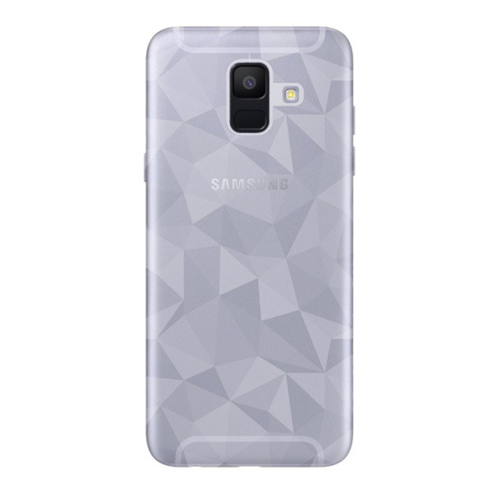 Szilikon telefonvédő (3D, gyémánt minta) ÁTLÁTSZÓ [Samsung Galaxy A6 (2018) SM-A600F] (5996457767663)