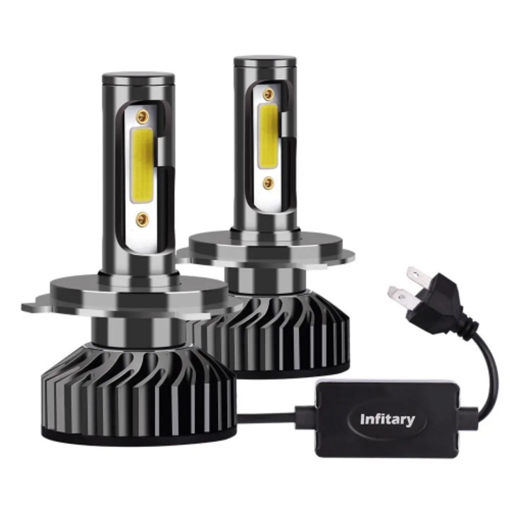 Set 2 becuri led auto F2 H4, 100W