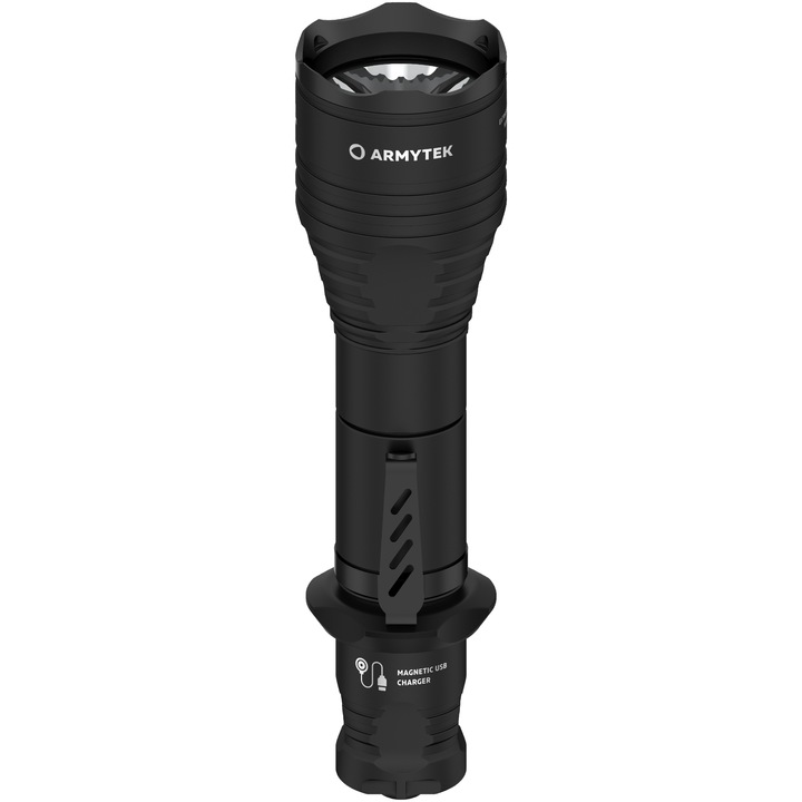 LED фенер, Armytek, Viking Pro, USB магнитно зарядно, 2200 lm, Li-Ion 3500 mAh, Бяла светлина