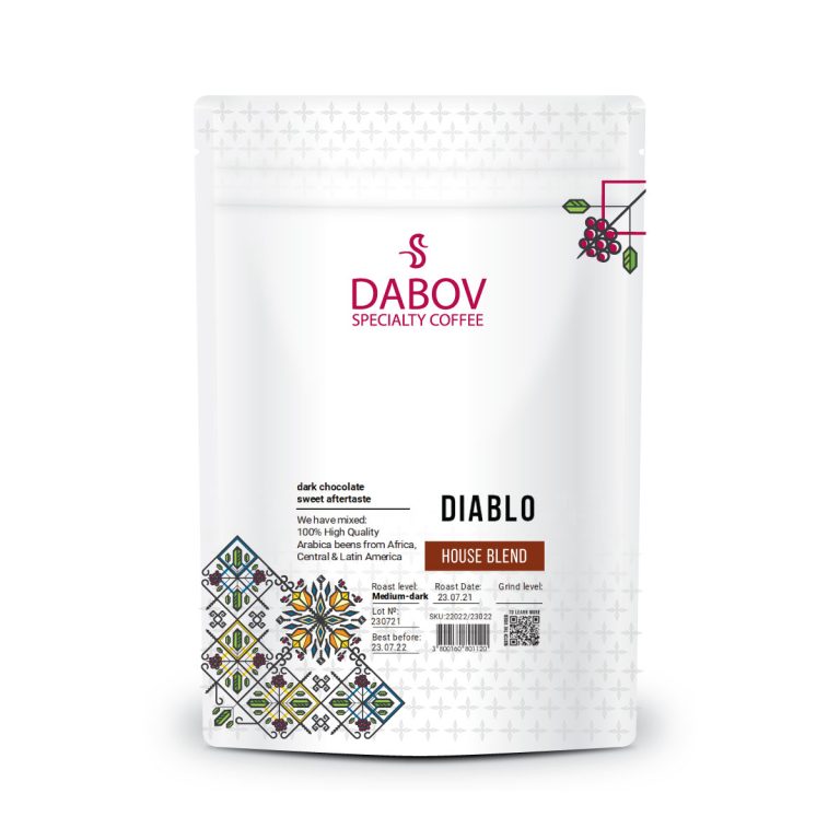 Кафе на зърна Dabov Specialty Coffee Хаус Бленд Диабло, 1кг - eMAG.bg