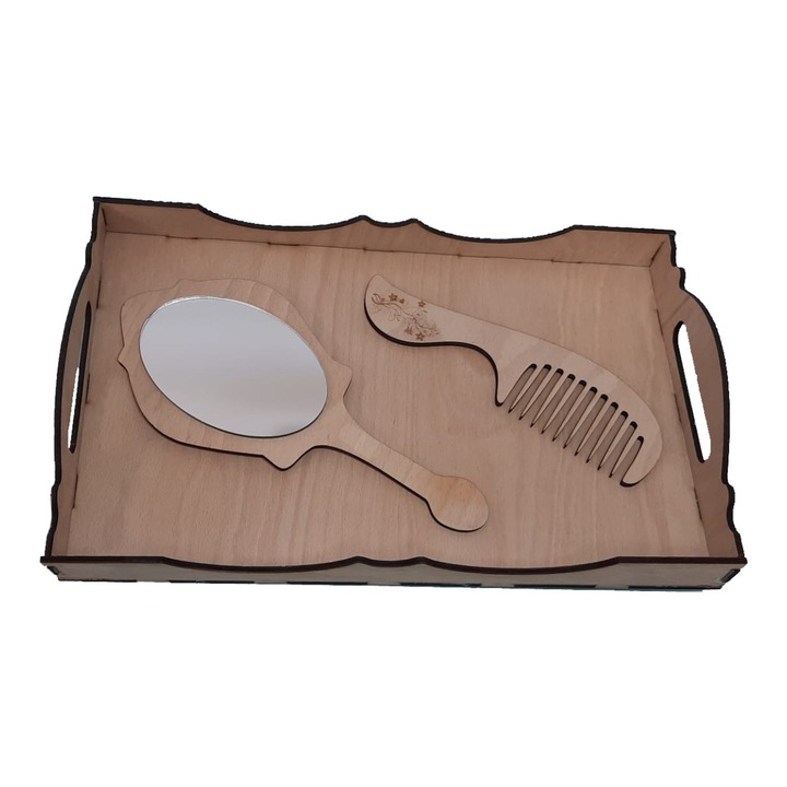 Set Tava Gatitul Miresei Blank, Lemn, Model PP01