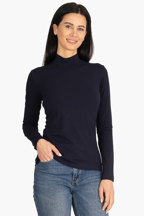 Bluza Dama tip Maleta cu Guler Inalt, Knox, B2005, Bleumarin, 2XL/INTL