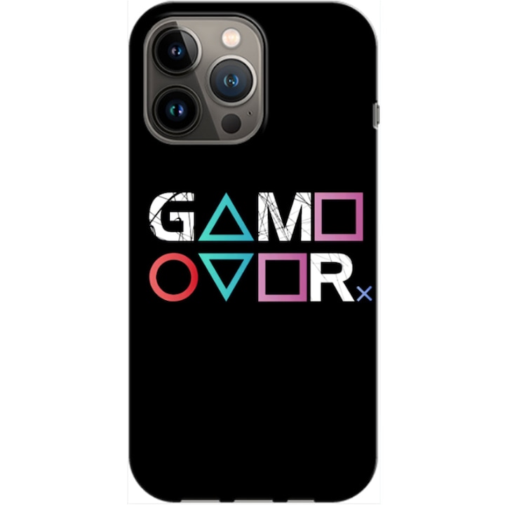 Husa compatibila cu Apple iPhone 14 Pro Max model Game Over, Silicon, TPU, Viceversa