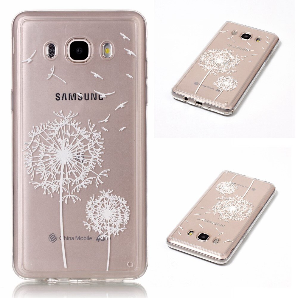 Carcasa Samsung Galaxy J5 2016, TPU Transparent, Imprimeu Dandelion