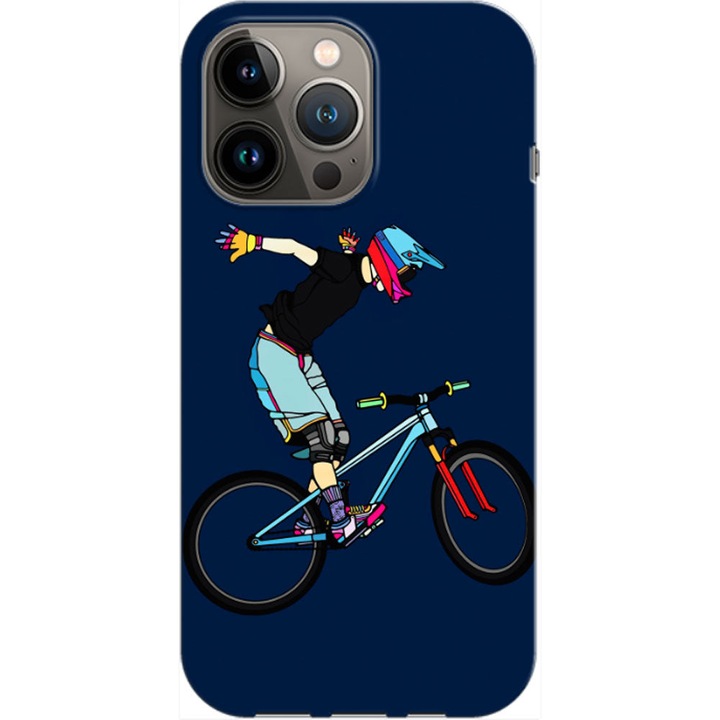 Husa compatibila cu Apple iPhone 14 Pro model Bikemania, Silicon, TPU, Viceversa