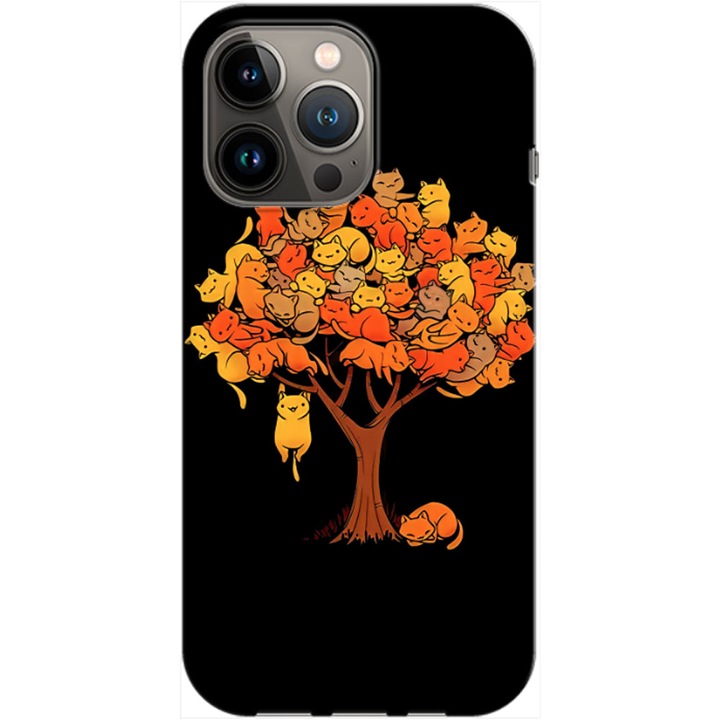 Husa compatibila cu Apple iPhone 14 Plus model Cat Tree, Silicon, TPU, Viceversa