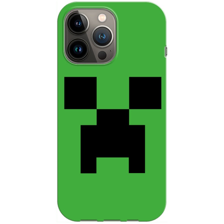 Husa compatibila cu Apple iPhone 14 Pro Max model Creeper, Silicon, TPU, Viceversa