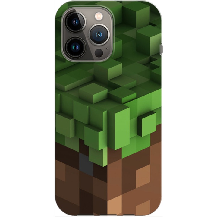 Husa compatibila cu Apple iPhone 14 Pro Max model Earth Block, Silicon, TPU, Viceversa