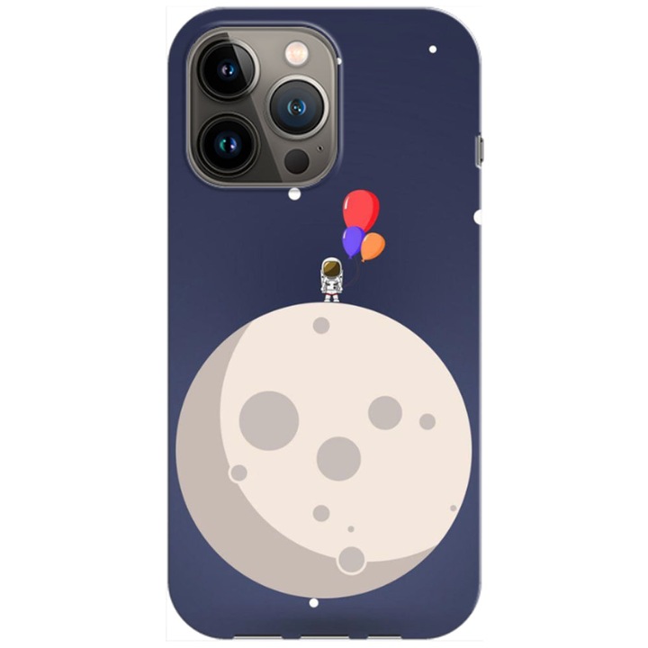 Husa compatibila cu Apple iPhone 14 Pro Max model Moon Party, Silicon, TPU, Viceversa