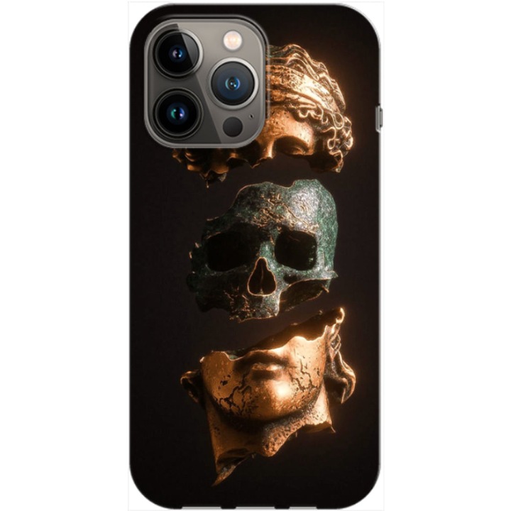 Husa compatibila cu Apple iPhone 14 Pro model Skull Statue, Silicon, TPU, Viceversa