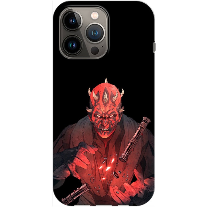Husa compatibila cu Apple iPhone 14 Pro model Darth Maul, Silicon, TPU, Viceversa