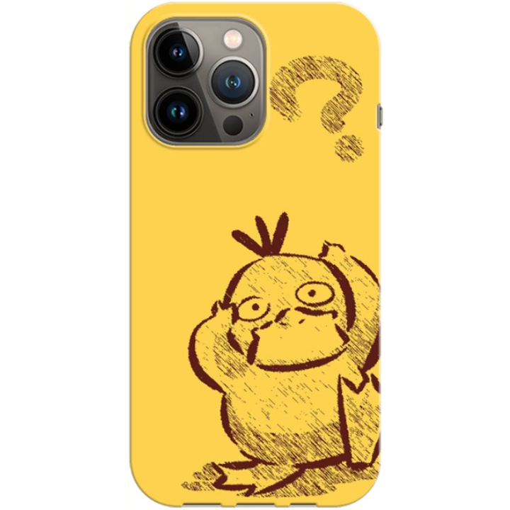 Husa compatibila cu Apple iPhone 14 Pro model Psyduck, Silicon, TPU, Viceversa