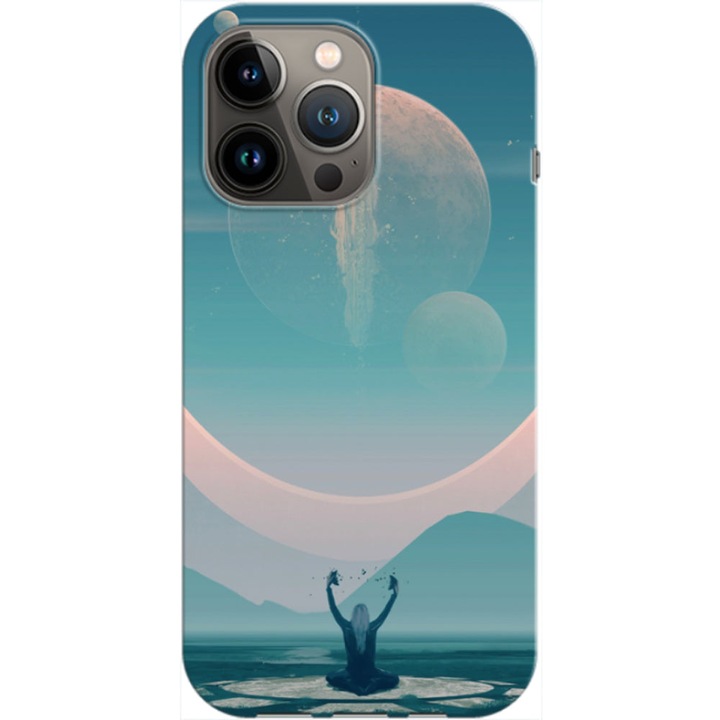 Husa compatibila cu Apple iPhone 14 Pro model Space Connection, Silicon, TPU, Viceversa