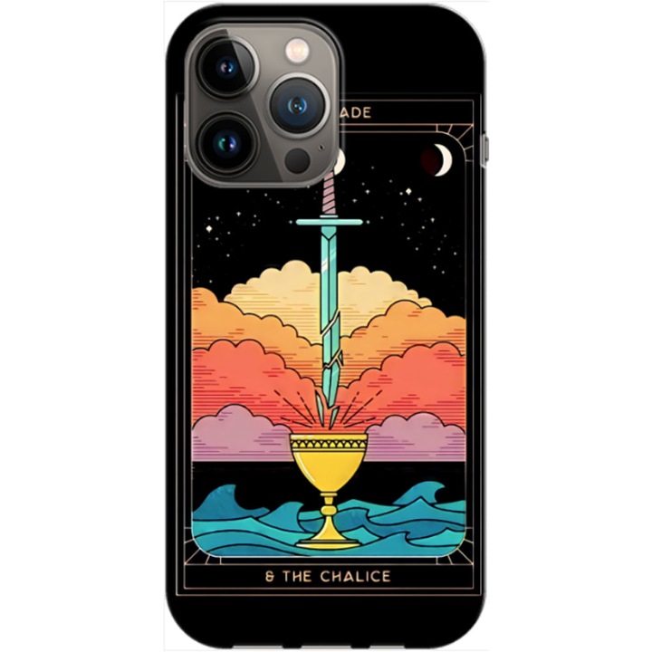 Husa compatibila cu Apple iPhone 14 Pro Max model Tarrot Card, Silicon, TPU, Viceversa