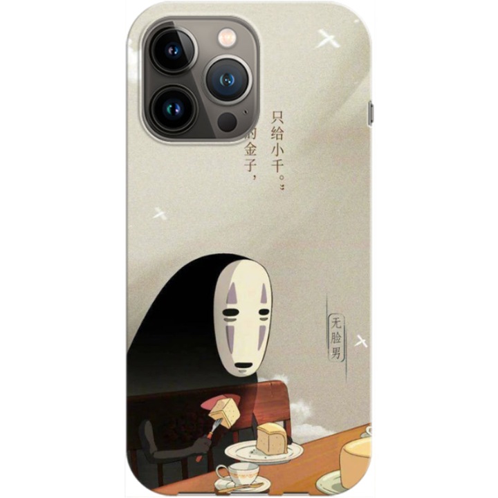Husa compatibila cu Apple iPhone 14 Pro model No Face Spirited Away, Silicon, TPU, Viceversa