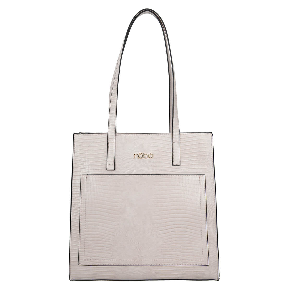 Geanta shopper Nobo, Piele ecologica, 31.5 x 30 x 8 cm, Crem - eMAG.ro