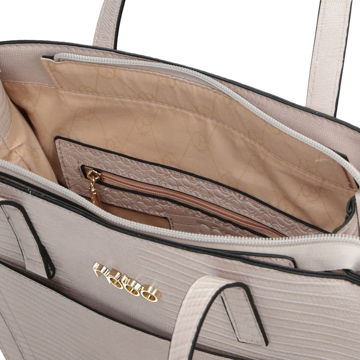 Geanta shopper Nobo, Piele ecologica, 31.5 x 30 x 8 cm, Crem - eMAG.ro