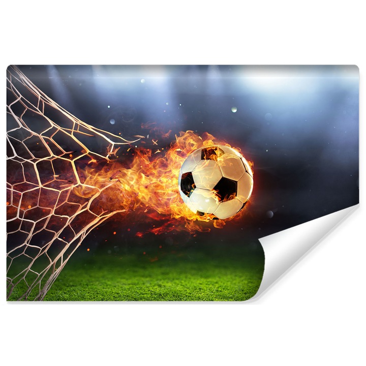 Fototapet Minge de Fotbal in Flacari 300 x 210 cm Vlies, Abstractie, Decor creativ, Decorarea peretelui