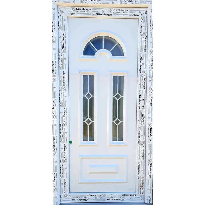 Usa exterior Pvc, RHOMB WHITE, Alb, 110x210