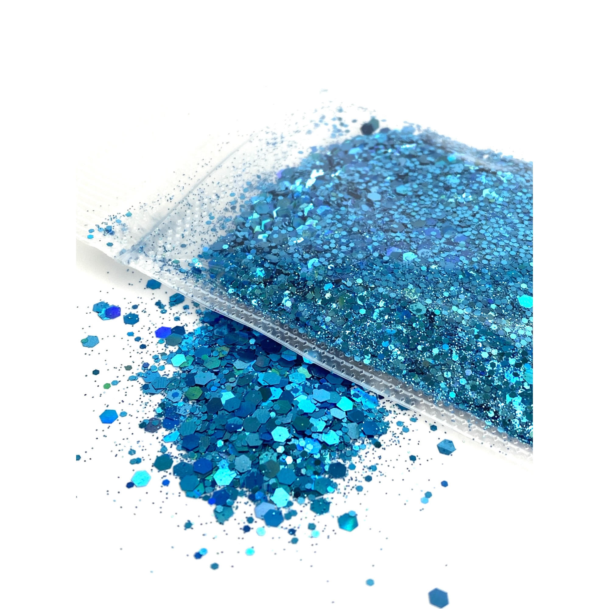 Pigment Chunky Glitter Light Blue pentru Wax Melts, Rasina Epoxidica, Machiaj, Lac de unghii