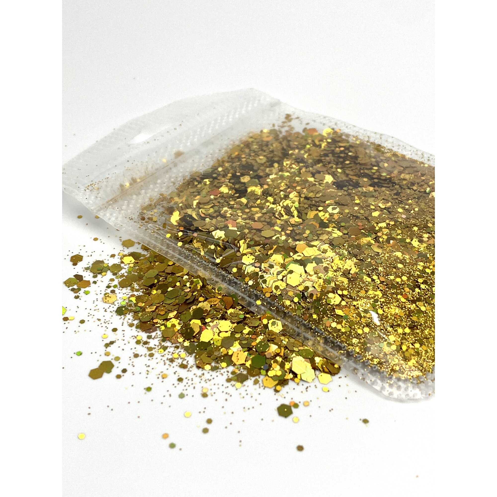 Pigment Chunky Glitter Gold pentru Wax Melts, Rasina Epoxidica, Machiaj, Lac de unghii