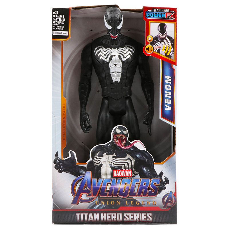 Hasbro Spider-Man Titan Hero – Figurina Black Suit Da 30 Cm, Con Porta Per Lanciacolpi (venduto Separatamente), Per Bambini