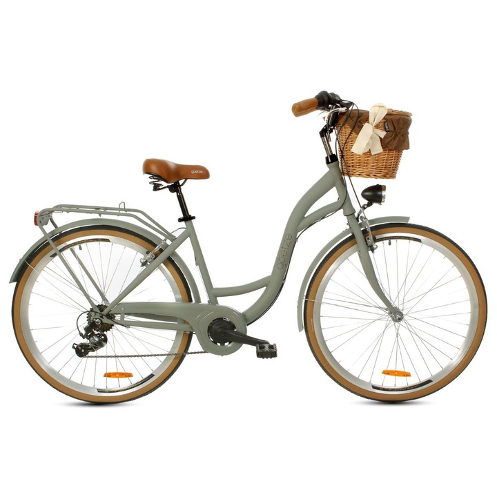 Велосипед Goetze® Mood, 7 скоростен, Kолела 28", маслина, 160-185 cm височина