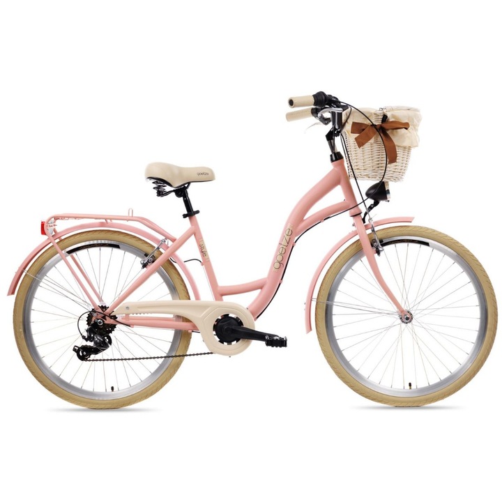 Велосипед Goetze® Mood, 6 скоростен, Kолела 26", розово, 155-180 cm височина