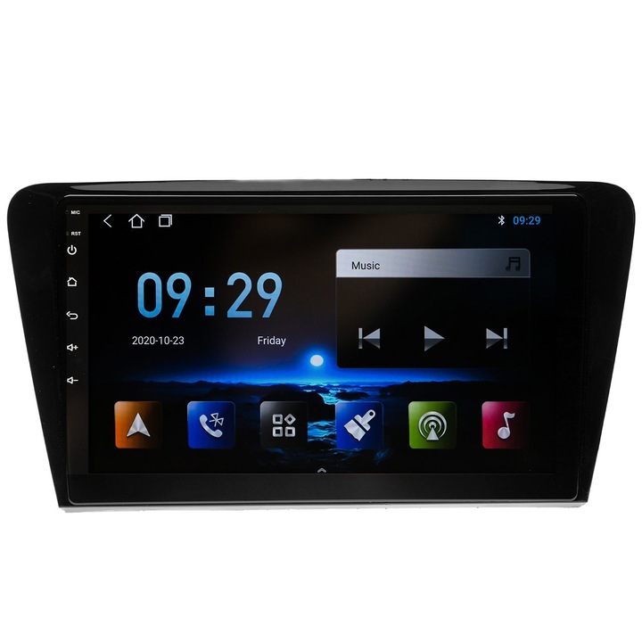 Navigatie AUTONAV Android GPS Dedicata Skoda Octavia 3 Dupa 2012, Model Classic, 64GB Stocare, 2GB RAM, Display 10", WiFi, 2 x USB, Bluetooth, Quad-Core 4 x 1.8GHz, 4 x 50W Audio