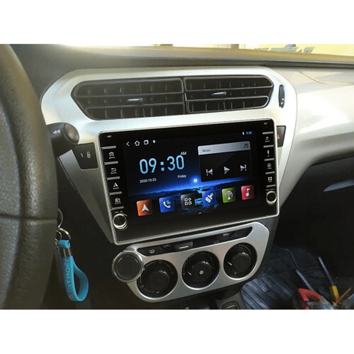 Navigatie AUTONAV Android GPS Dedicata Peugeot 301 2012-2017 si Citroen Elysee, Model PRO Memorie 128GB Stocare, 6GB RAM, Butoane Laterale Si Regulator Volum, Display 8" Full-Touch, WiFi, 2 x USB, Bluetooth, 4G, Octa-Core 8 * 1.8GHz, 4 * 50W Audio