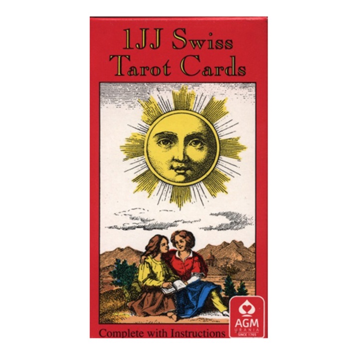 AGM 1JJ Swiss Tarot kártya készlet, 78 db, Kezdőknek is alkalmas, Többszínű