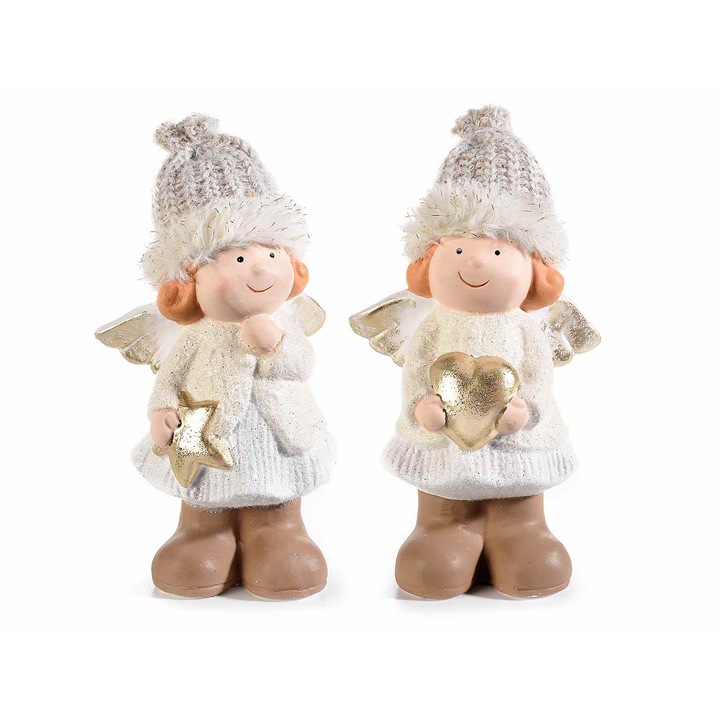 2 db Angyalfigura szett, 11x8x19,5 cm