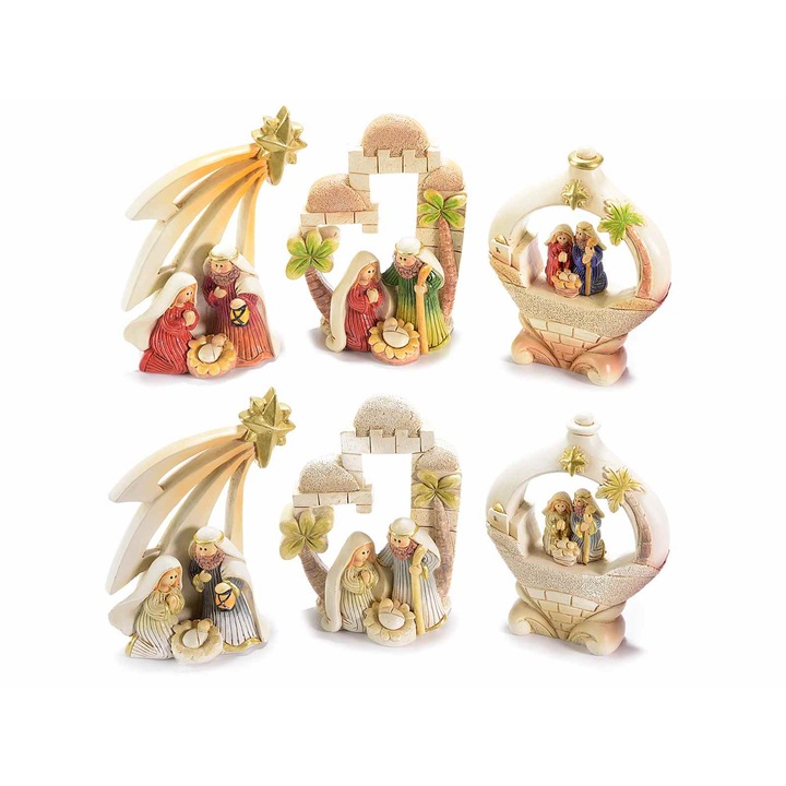 Set 6 figurine Nasterea Domnului 8x3x10.5 cm