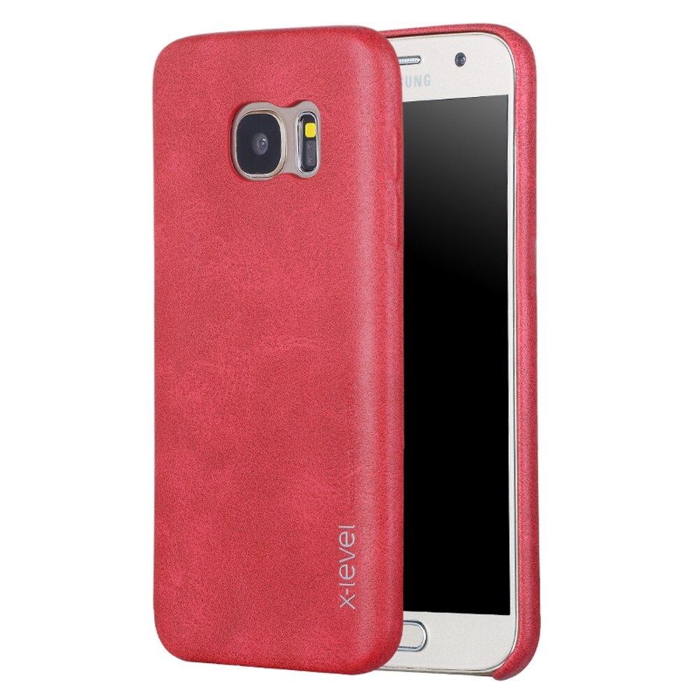 Husa de protectie spate X-level Vintage pentru Galaxy S7, rosu