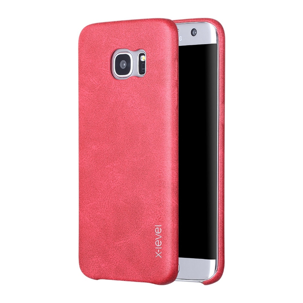 Husa de protectie X-Level Vintage pentru Galaxy S7 Edge, rosu