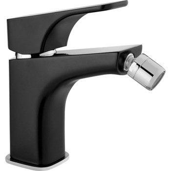 Baterie bideu, Deante, BQH_B310, Hiacynt, monocomanda, pipa fixa, negru mat