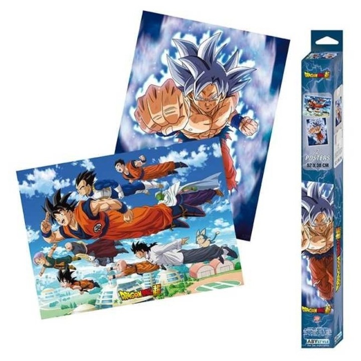 2. készlet Postere Chibi Dragon Ball Super - Goku és barátai (52x38)