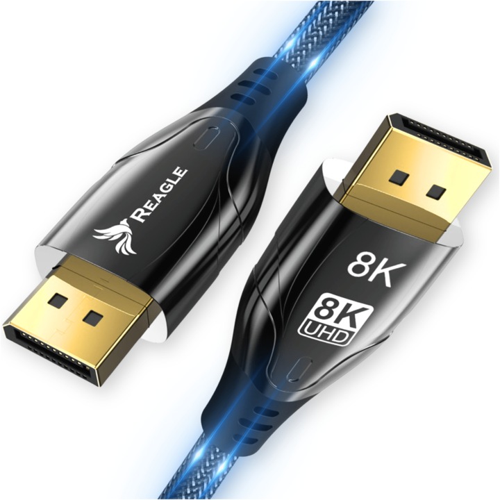 Кабел DisplayPort мъжки към DisplayPort мъжки, 1.4 DP, 8K, 4K, 120Hz, HDR, 3M