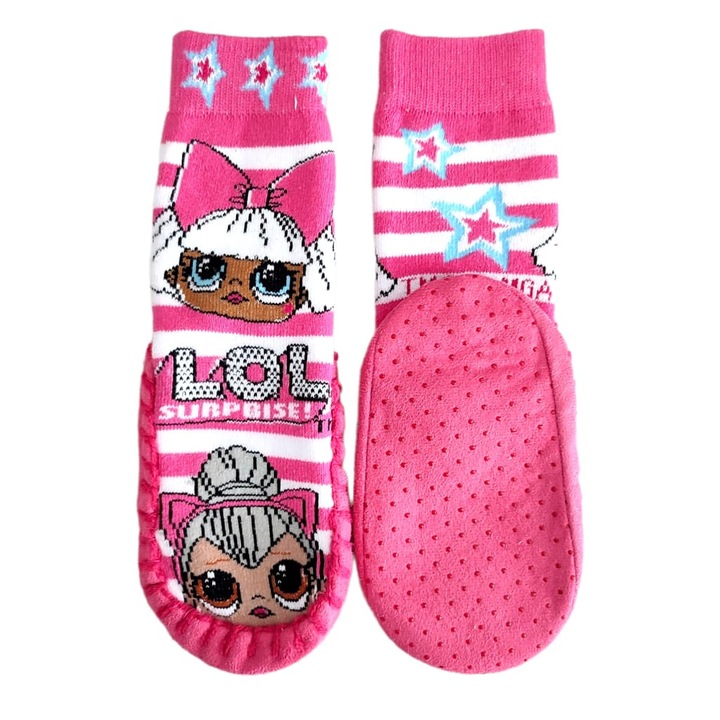 Неплъзгащи се чорапи за момиче, LOL 14263, Розово