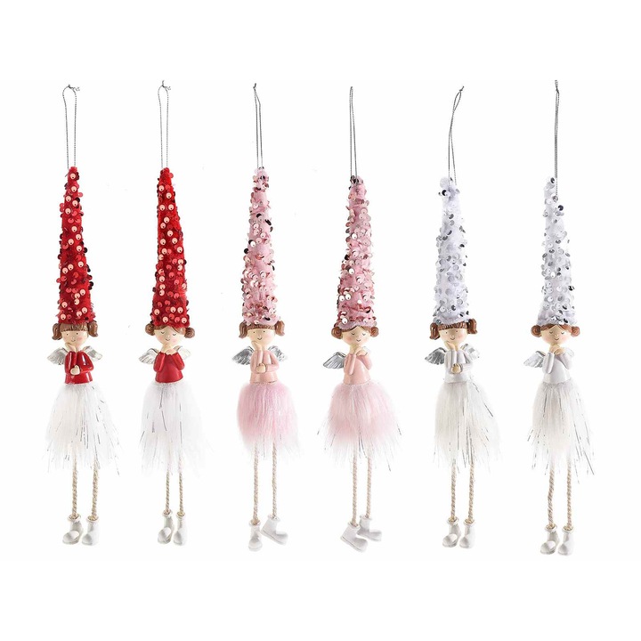 Комплект от 6 украшения за коледна елха 6х32 см