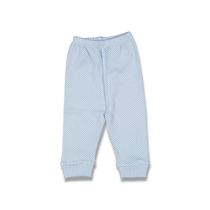 Pantaloni Motat Bulinute, Bumbac, Albastru, Albastru
