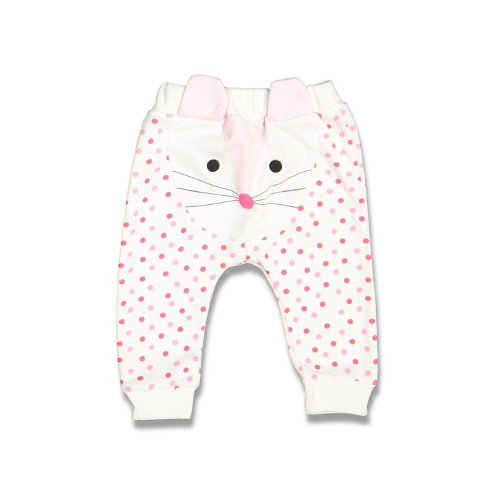 Pantaloni Motat Soricel, Bumbac, Roz