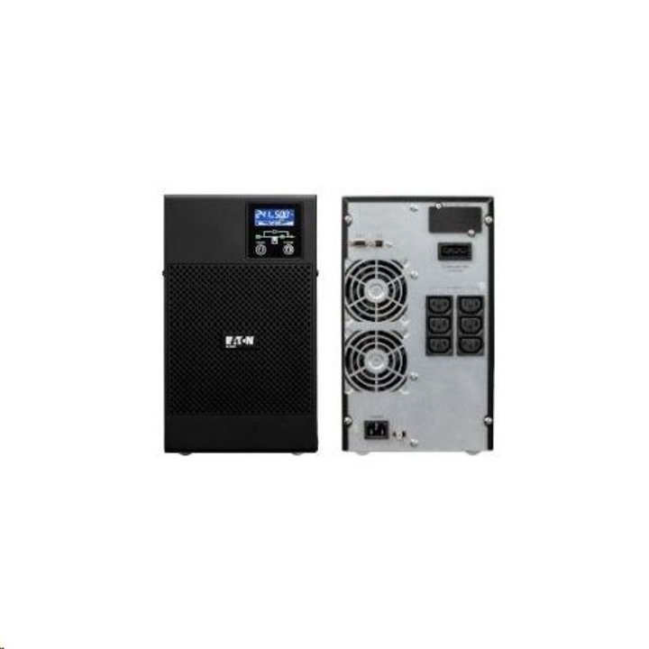 UPS Eaton, Online, Tower, 1600 W, fara AVR, IEC x 6, display LCD, back-up 1 - 10 min. "9E2000I" (timbru verde 11 lei)