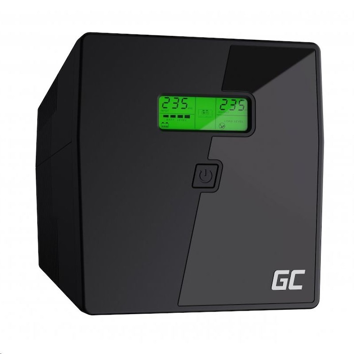 UPS Green Cell 600W 1000VA Micropower line-interactive USB RJ45 LCD display 2 Prize Schuko 2 IEC