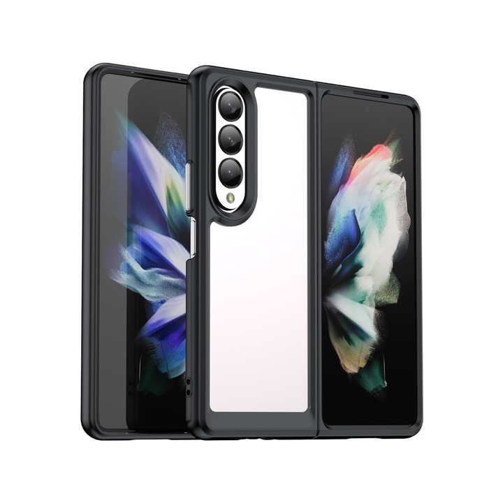 Husa telefon, URBBKING, TPU, Compatibila cu Samsung Galaxy Z Fold 4, Negru